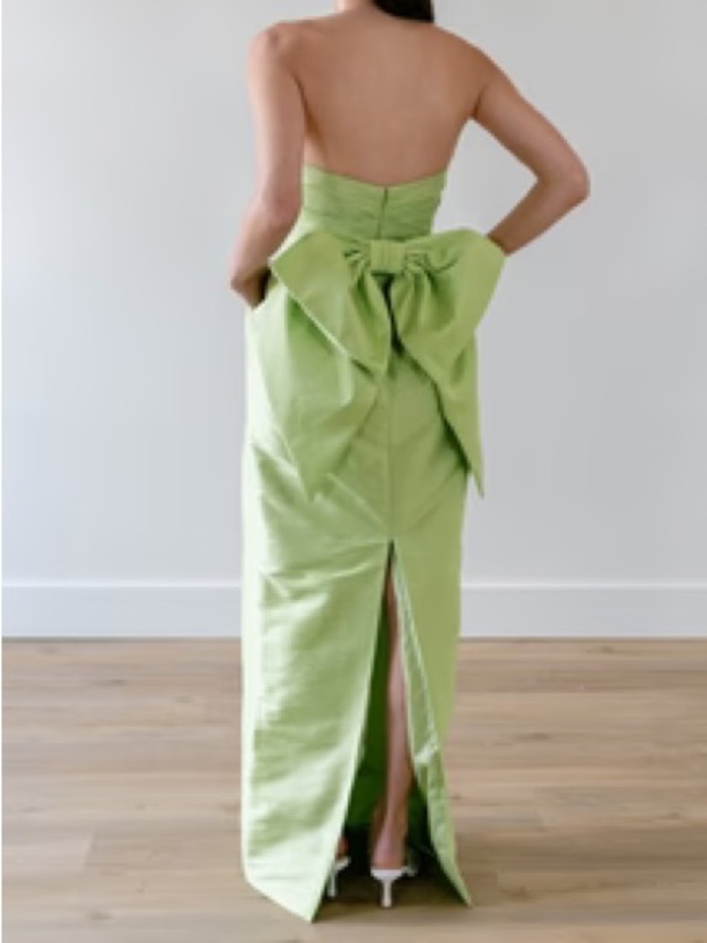By Watters Caladium Gown | Limeade | Size 8 | Worn Once | Style 39301 - Picture 5 of 11